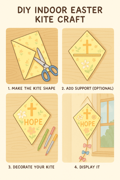 Celebrate Easter at home by making an indoor kite
