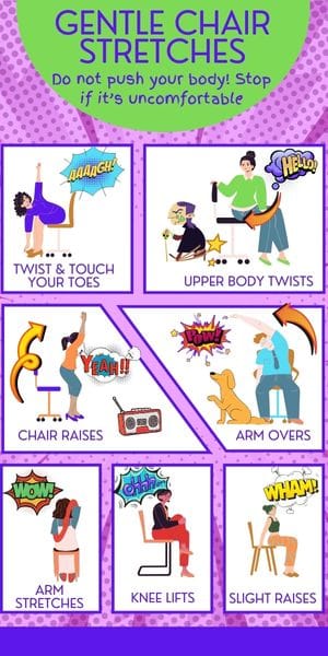 Easy chair stretches for housebound people