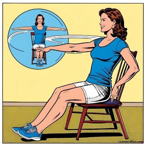 Home exercise on a chair