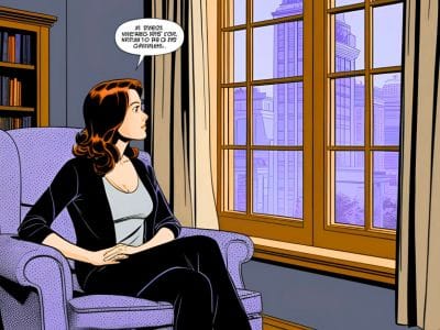 Meaning of homebound in social life. n adult sitting alone by a window, looking outside with a thoughtful expression, symbolising social isolation.