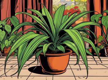 Spider plant image as an example of an easy plant to grow indoors.